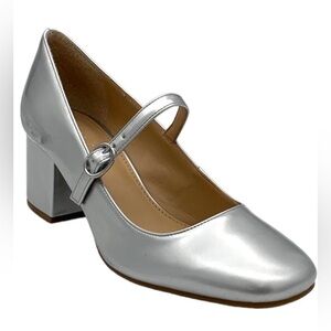 Copper Key Tinsel Silver Mary Janes 7.5